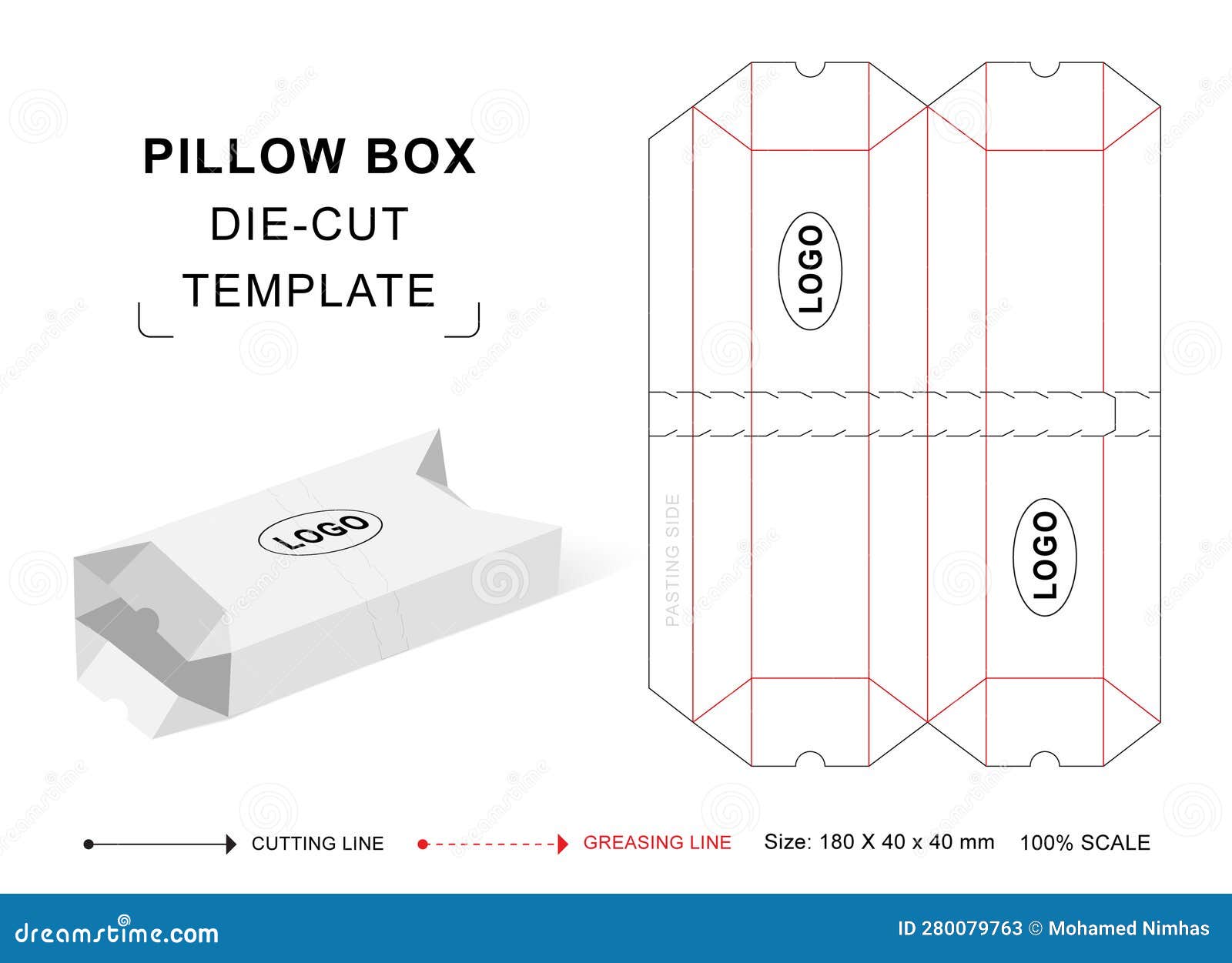 Pouch Box Die Cut Template Pillow Box Die Cut Template Stock Pouch Box Die Cut Template Pillow Box Die Cut Template Stock