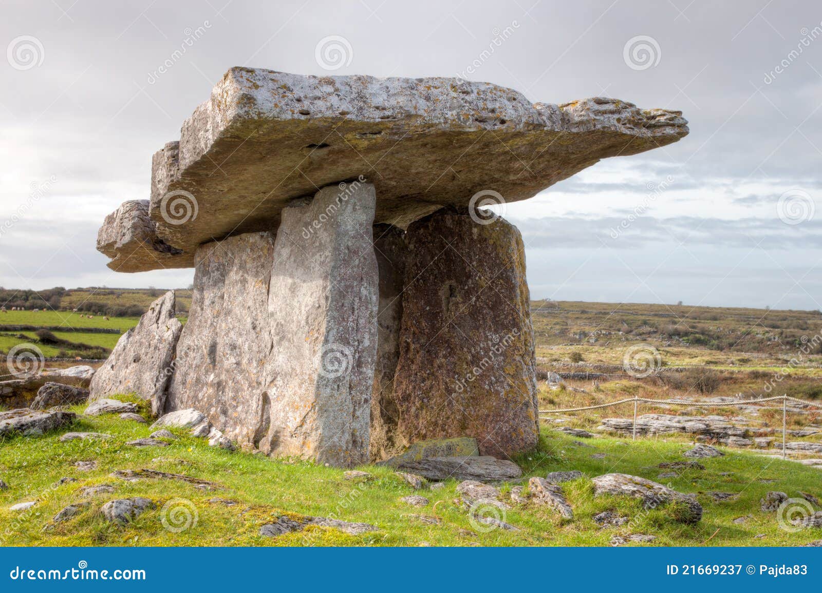 poulnabrone portal tomb in ireland.