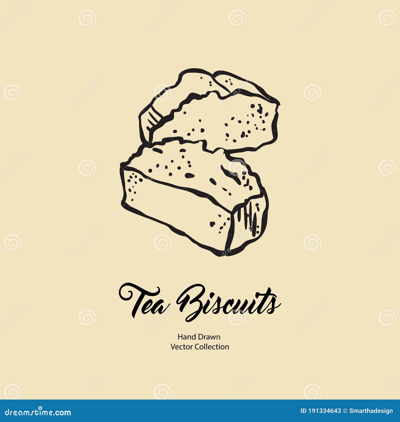 pound cake chunks  hand drawn  line  old style.  tea chocolate biscuit pie cooking logo