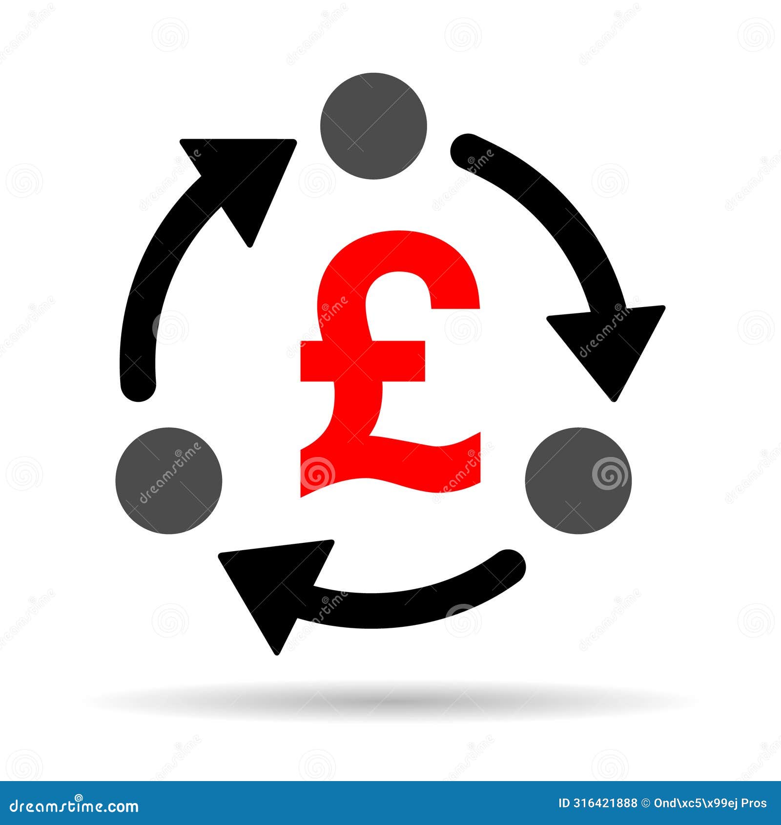 pound money change shadow icon, trade cash information web , convert sign  