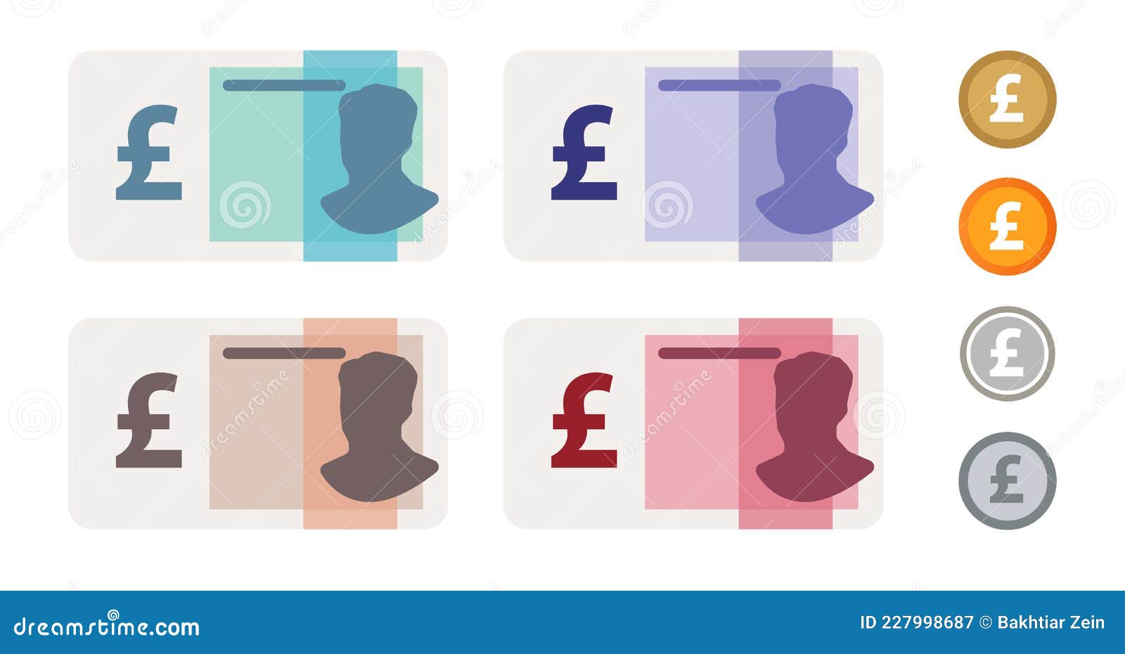 Pounds Sterling And Croatian Kuna Symbols Isolated On White Background pounds-sterling-and-croatian-kuna-symbols-isolated-on-white-background