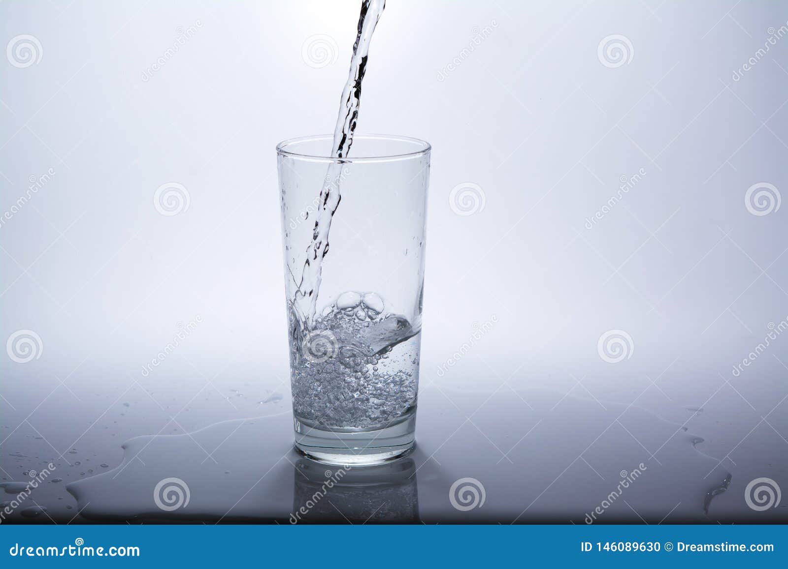 Transparent Glass with Clean Drinking Water. Stock Photo - Image of ...