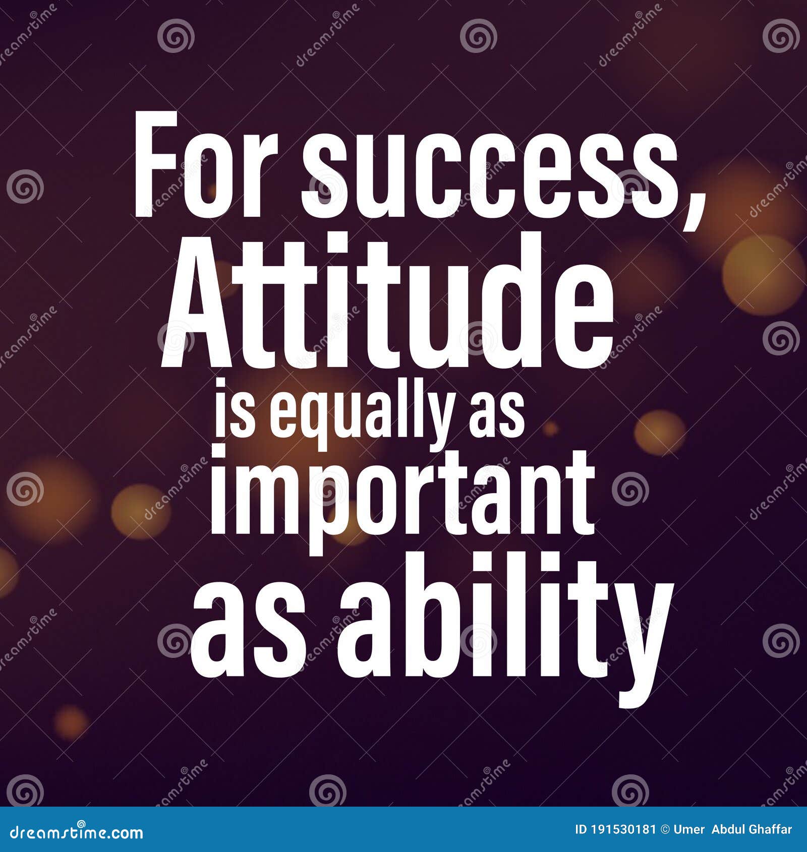 Pour Le Succes Aussi L Attitude Est Aussi Importante Que La Citation De Motivation Des Capacites Illustration Stock Illustration Du Ideal Confiance