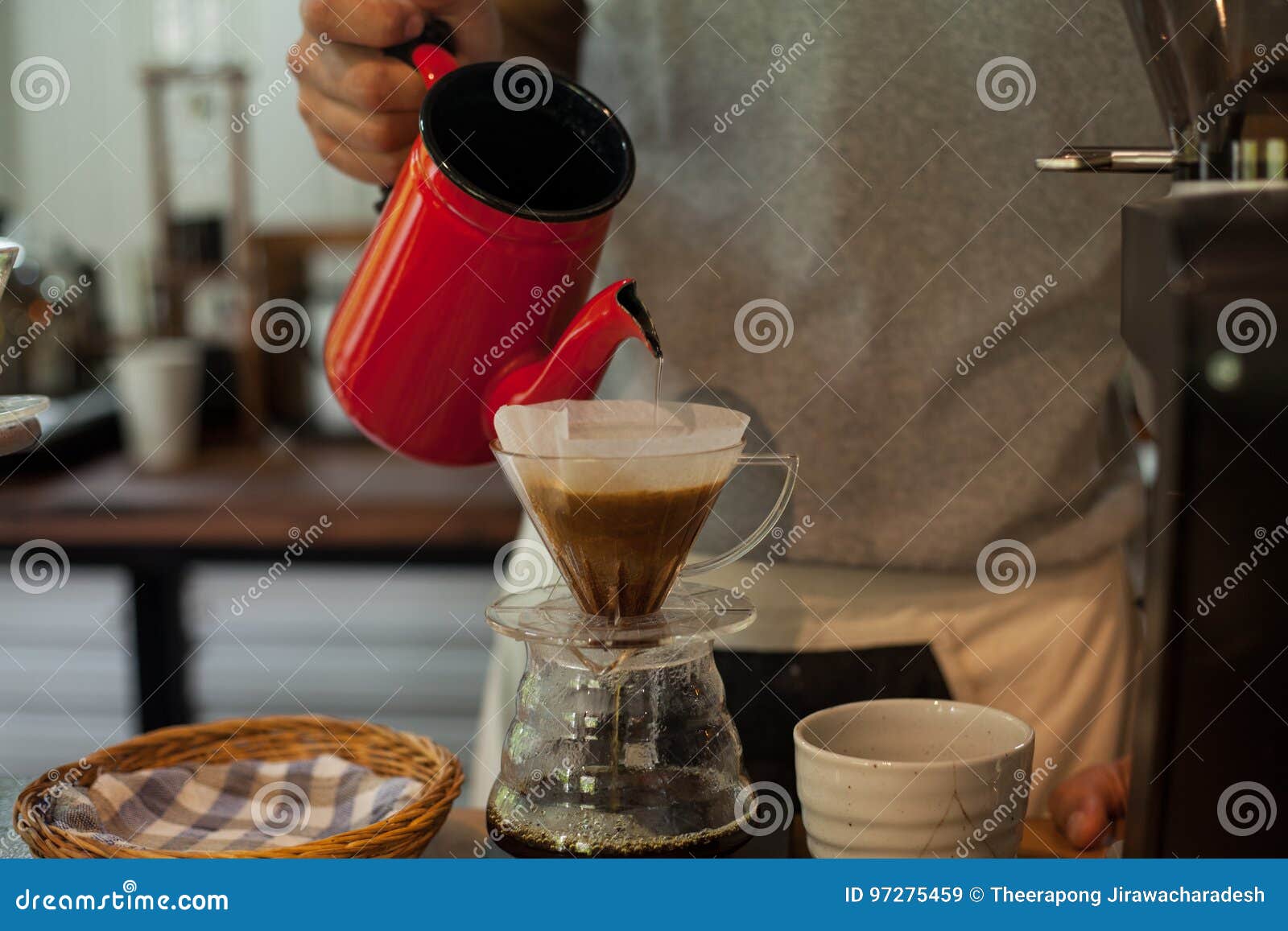 Pour Over Coffee Drip Brewing Stock Image Image of coffee, drink