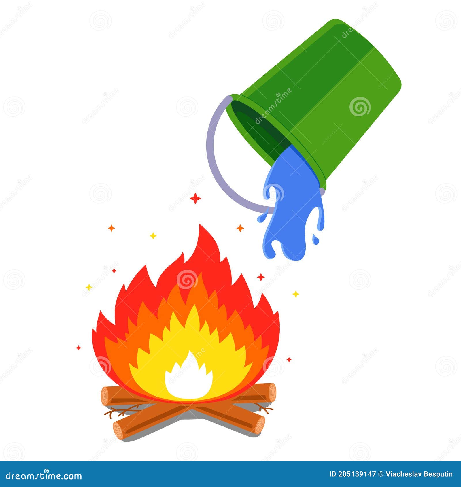 Put Out Fire Stock Illustrations – 374 Put Out Fire Stock