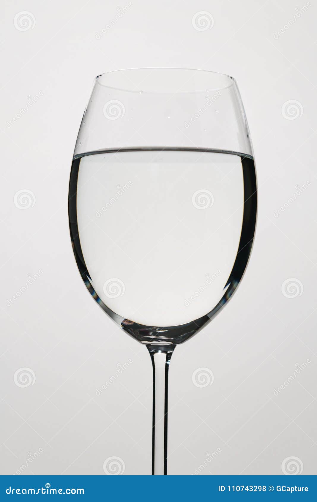 Poured Still Water in Wine Glass Stock Photo Image of beverage