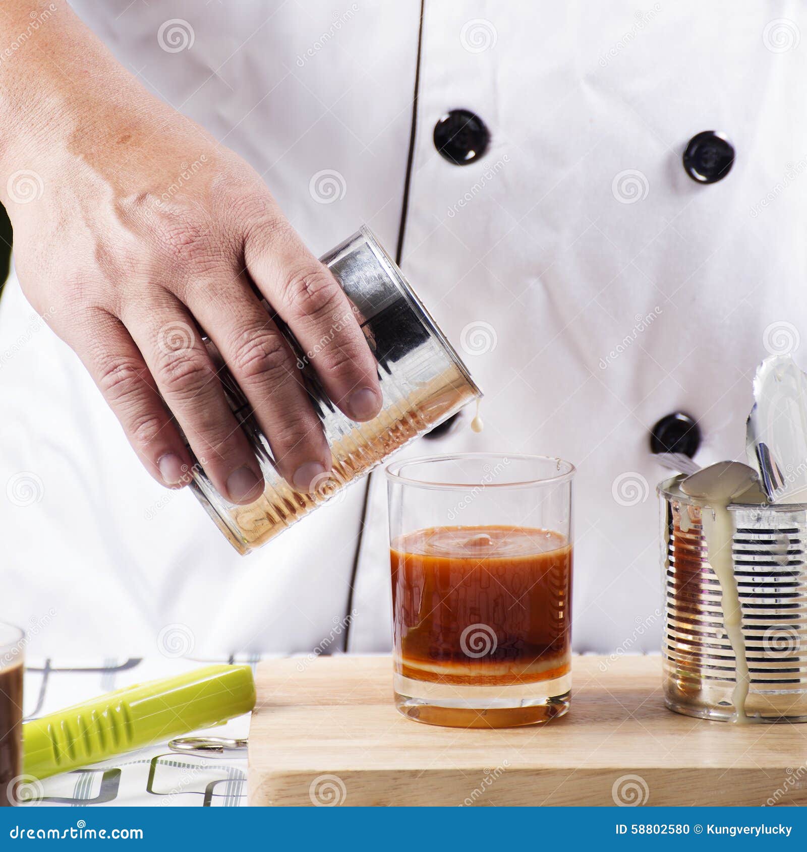 Pouring Can Milk in To the Tea Stock Photo Image of pour, delicious