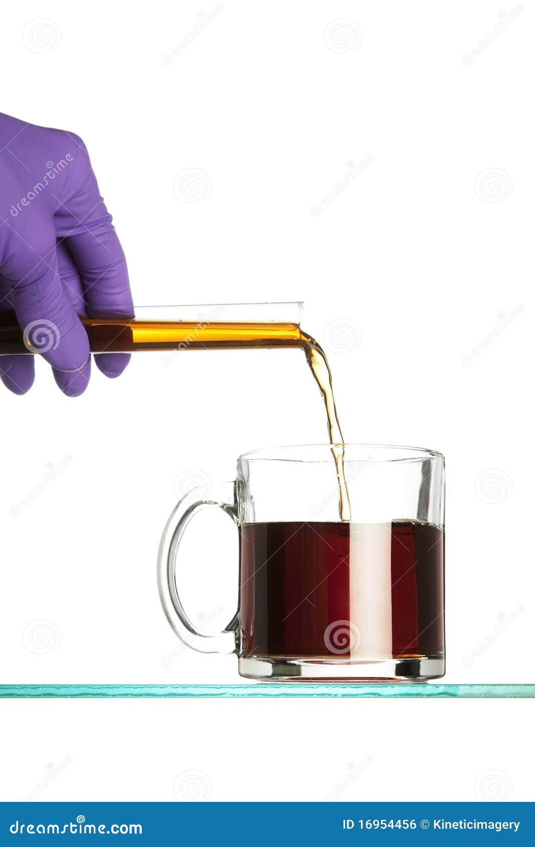 Download Pouring Coffee From Test Tube Royalty Free Stock Image - Image: 16954456