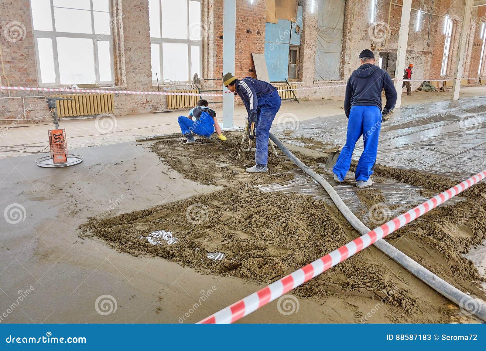 Pouring The Concrete Floor Editorial Stock Photo Image Of Metal