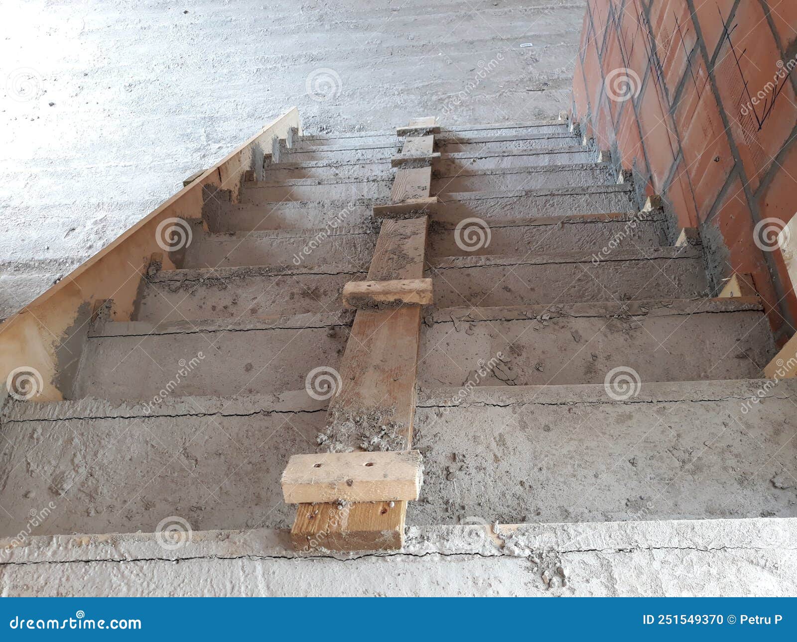 Pouring Concrete Stairs Inside the House Stock Photo Image of foundation, metal 251549370