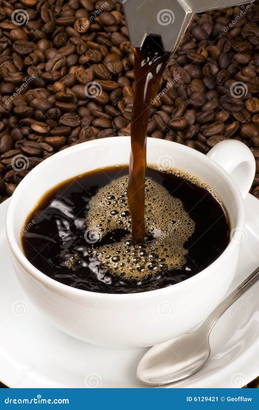 Pouring A Cup Of Coffee Stock Image Image 6129421