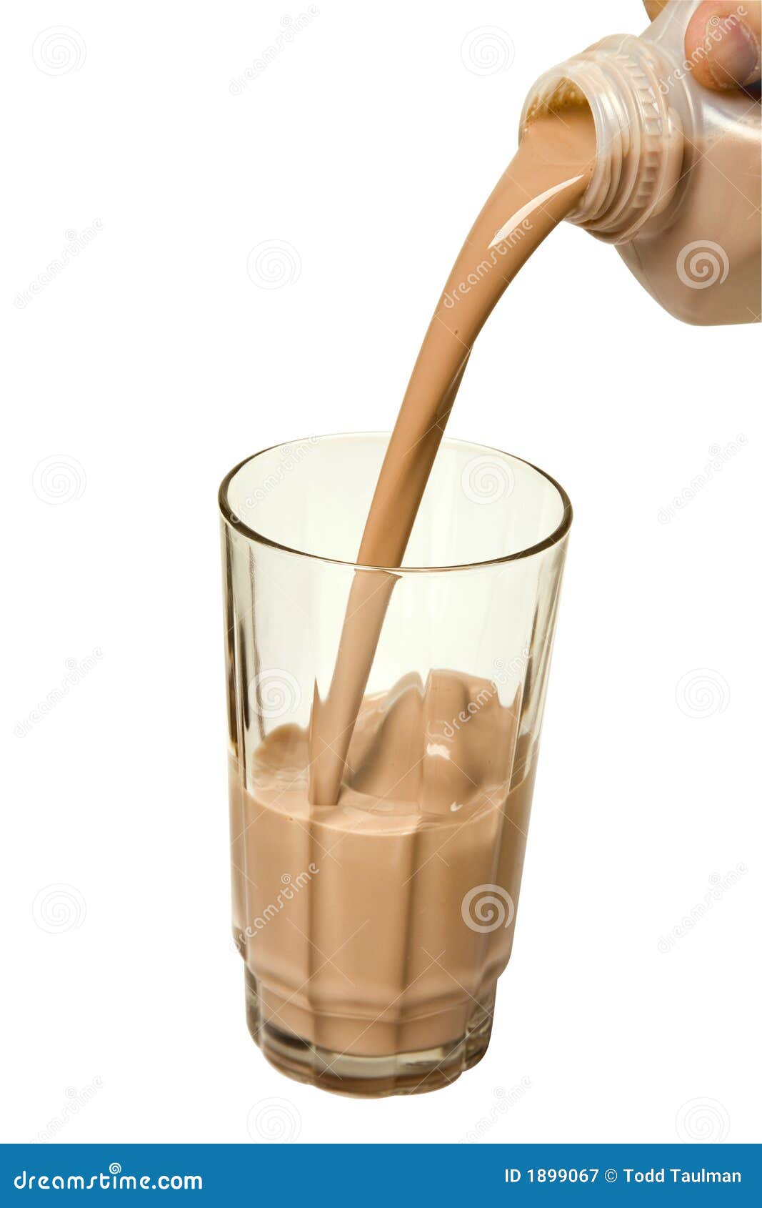 Pouring a Glass of Chocolate Milk Stock Image Image of children