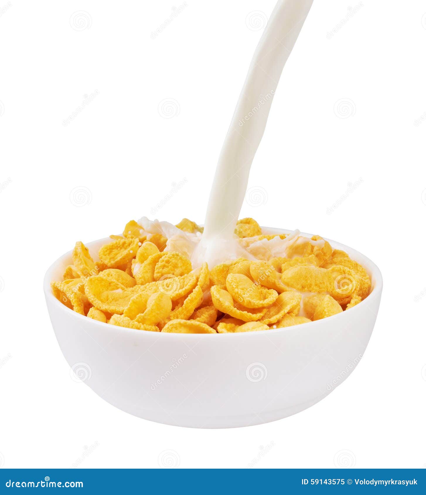 Pouring Milk Into Corn Flakes Stock Image Image of flakes, breakfast