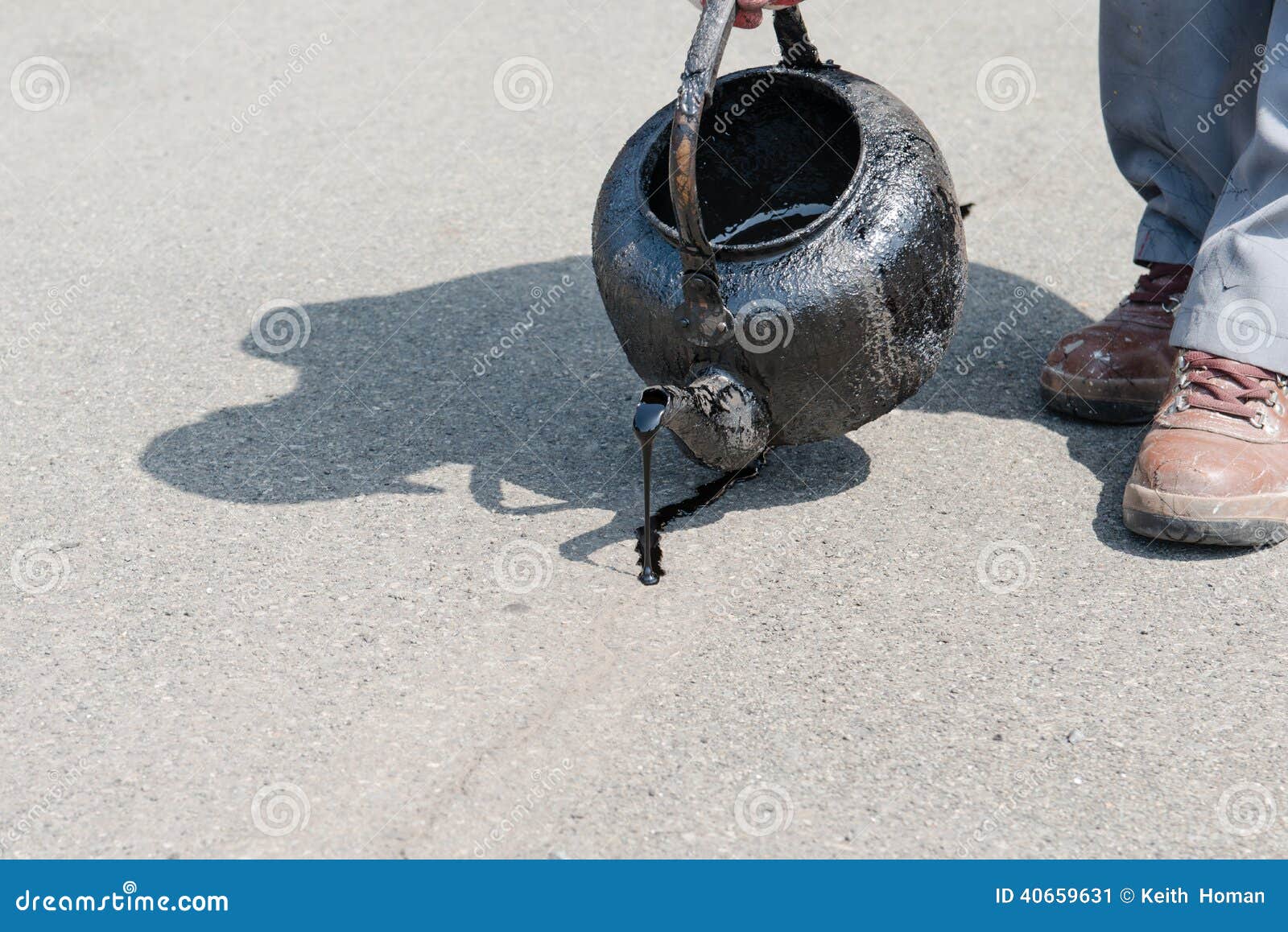 Pouring Tar stock image. Image of pour, laborer, liquid 40659631