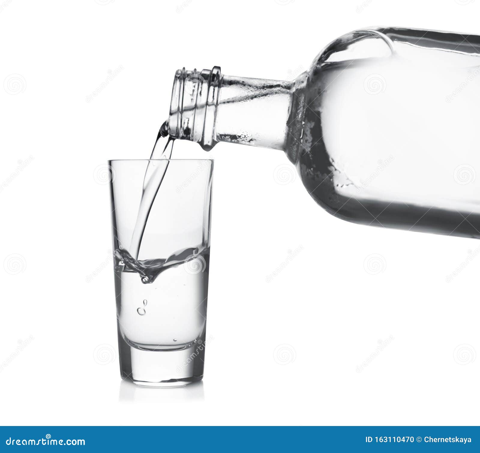 Pouring Vodka Into Shot Glass On Background Stock Photo Image of hard
