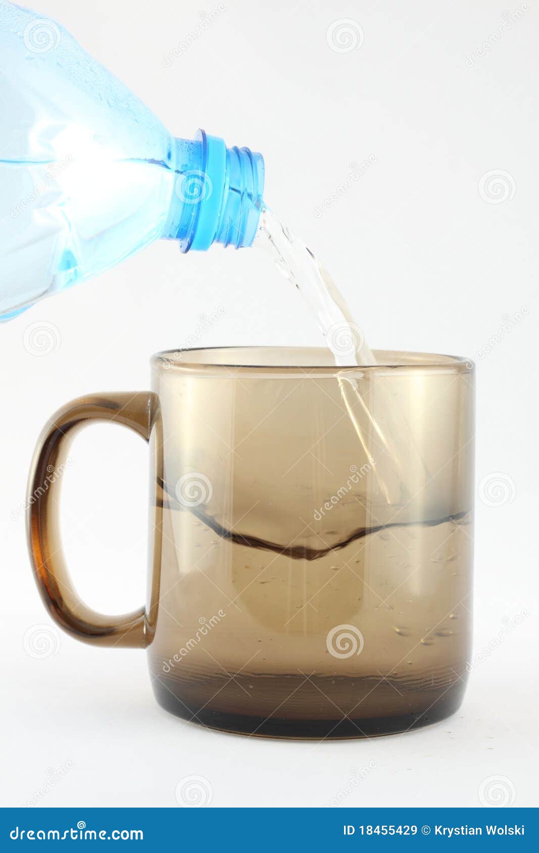 Pouring Water into Cup stock image. Image of cold, background 18455429