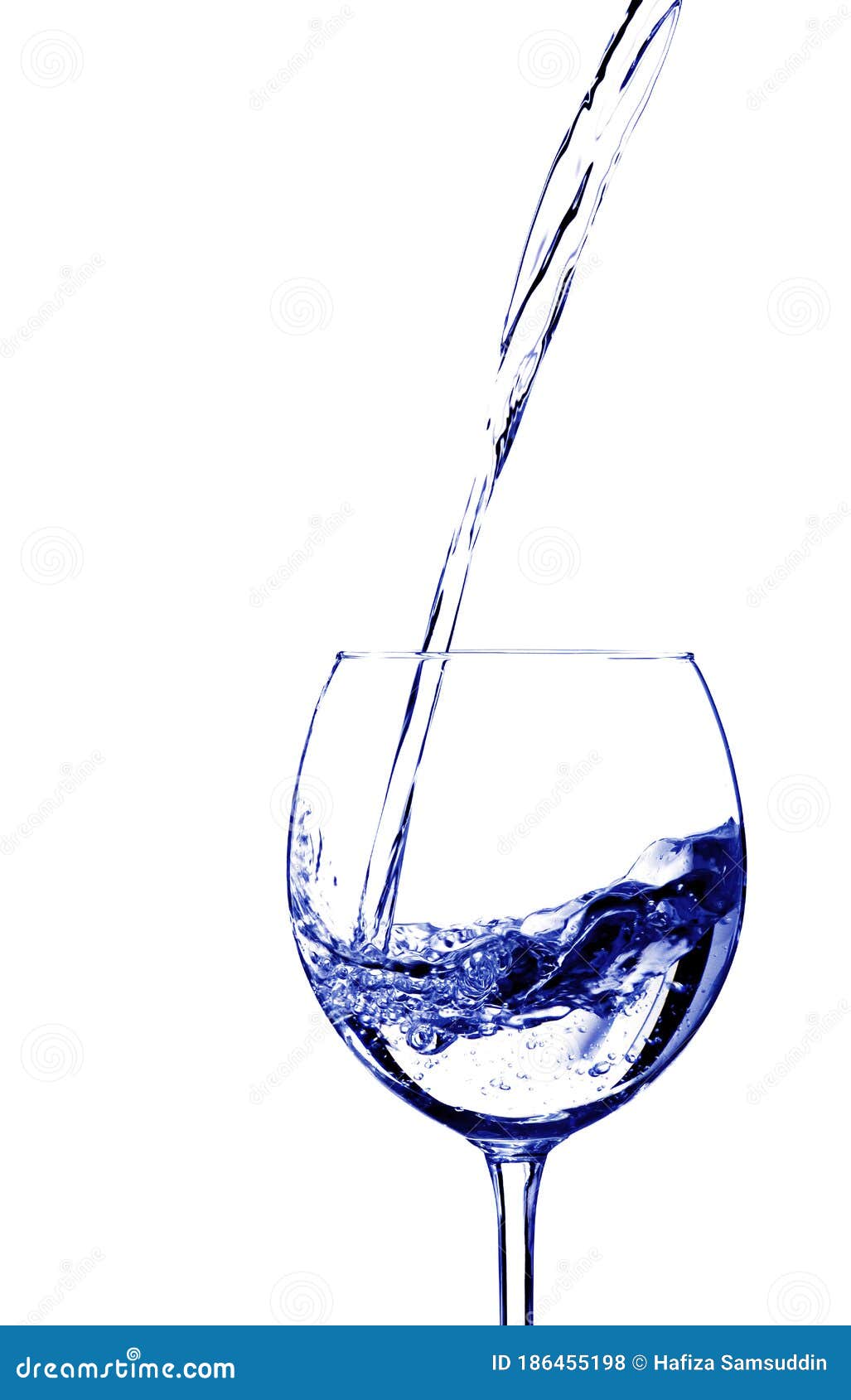 Pouring water into a glass stock photo. Image of refreshment 186455198