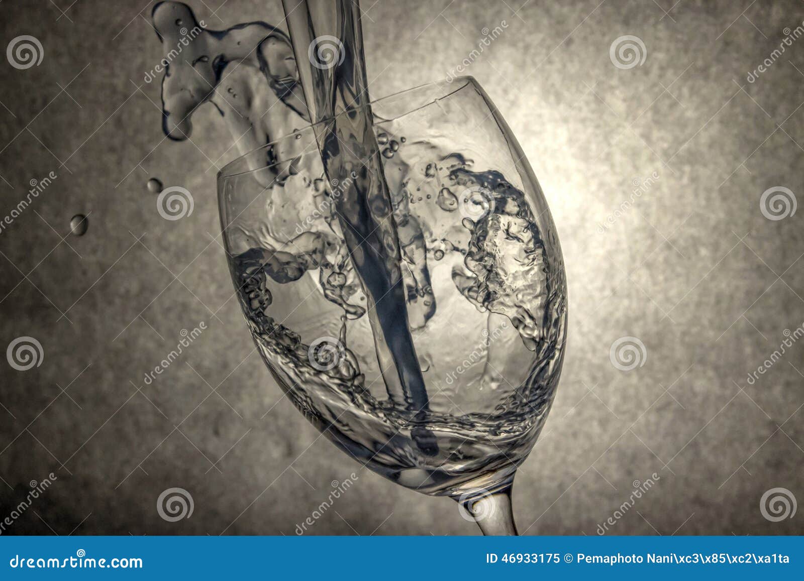 Pouring Water To Vine Glass Stock Image Image of glass, harvest 46933175