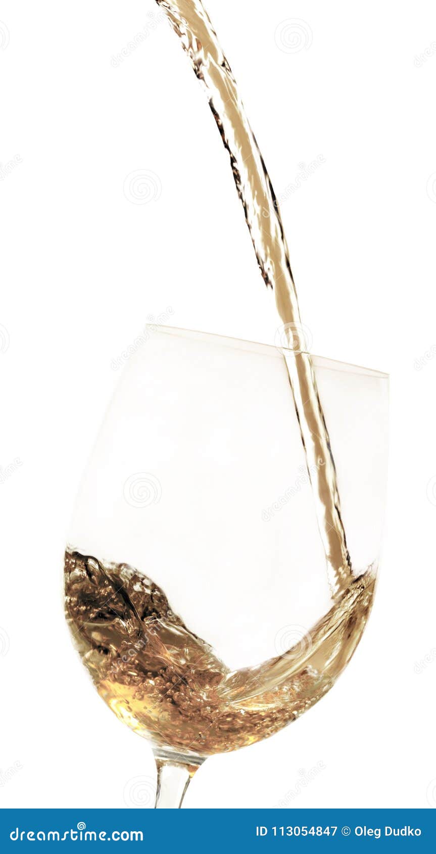 pouring white wine into a glass - 