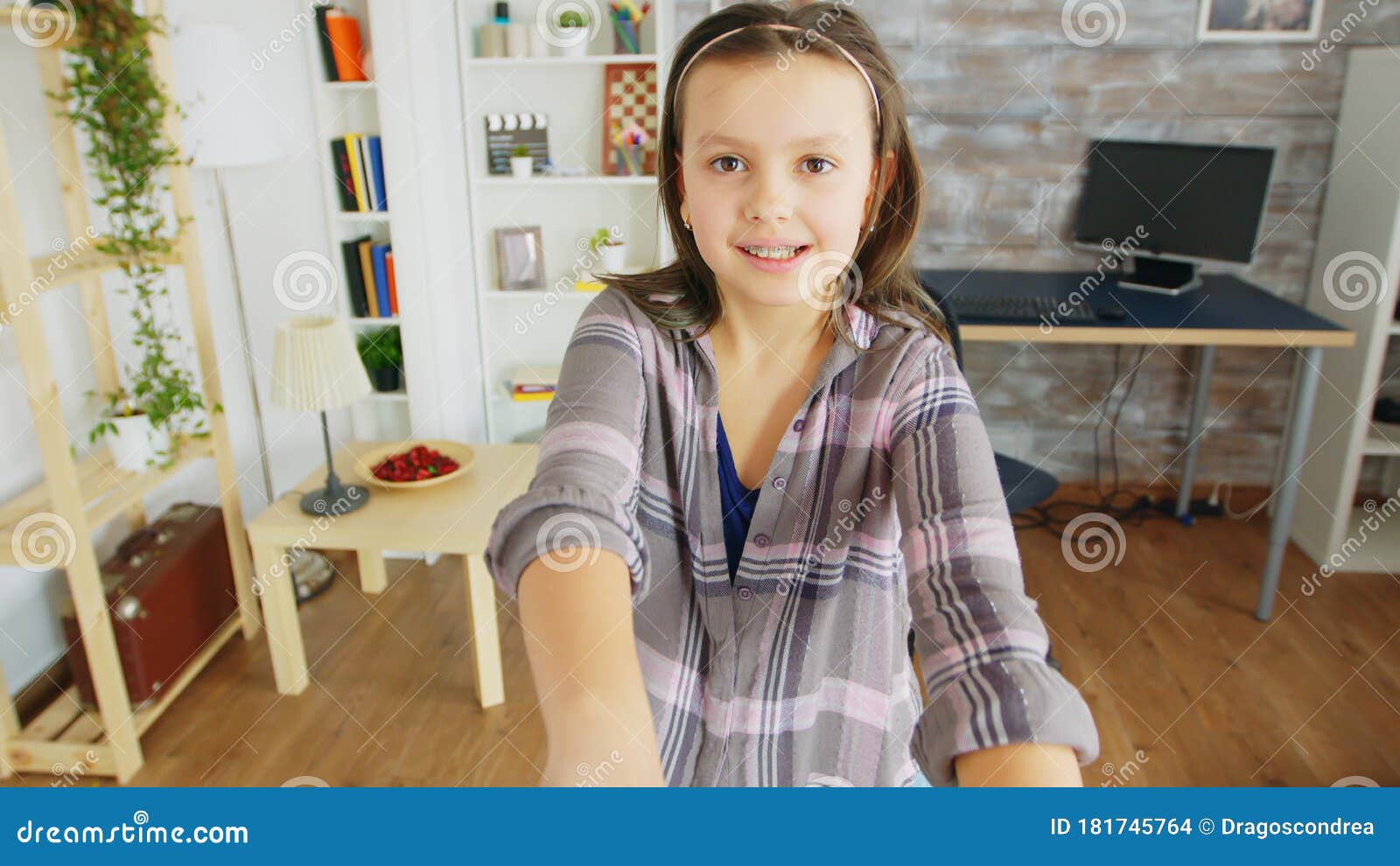 Pov Of Mother And Daughter Jumping Together Stock Photo Image Of