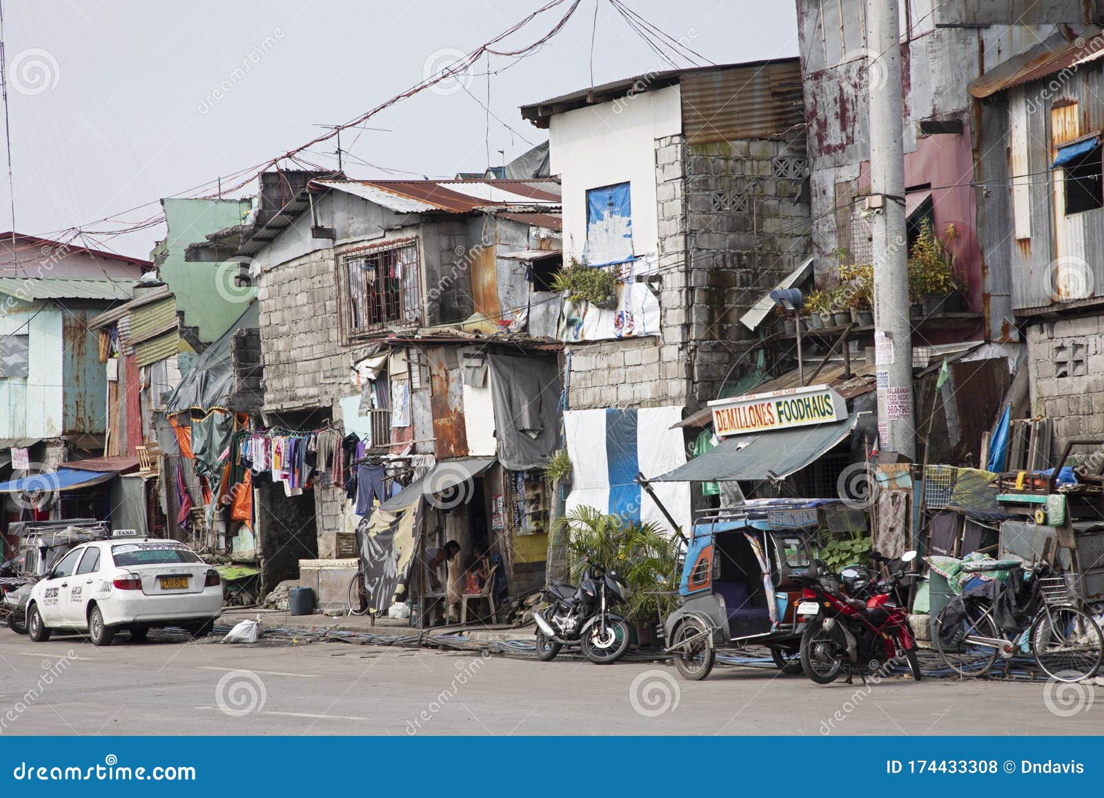 Poverty in the Streets of Manila in the Philippines Editorial Stock