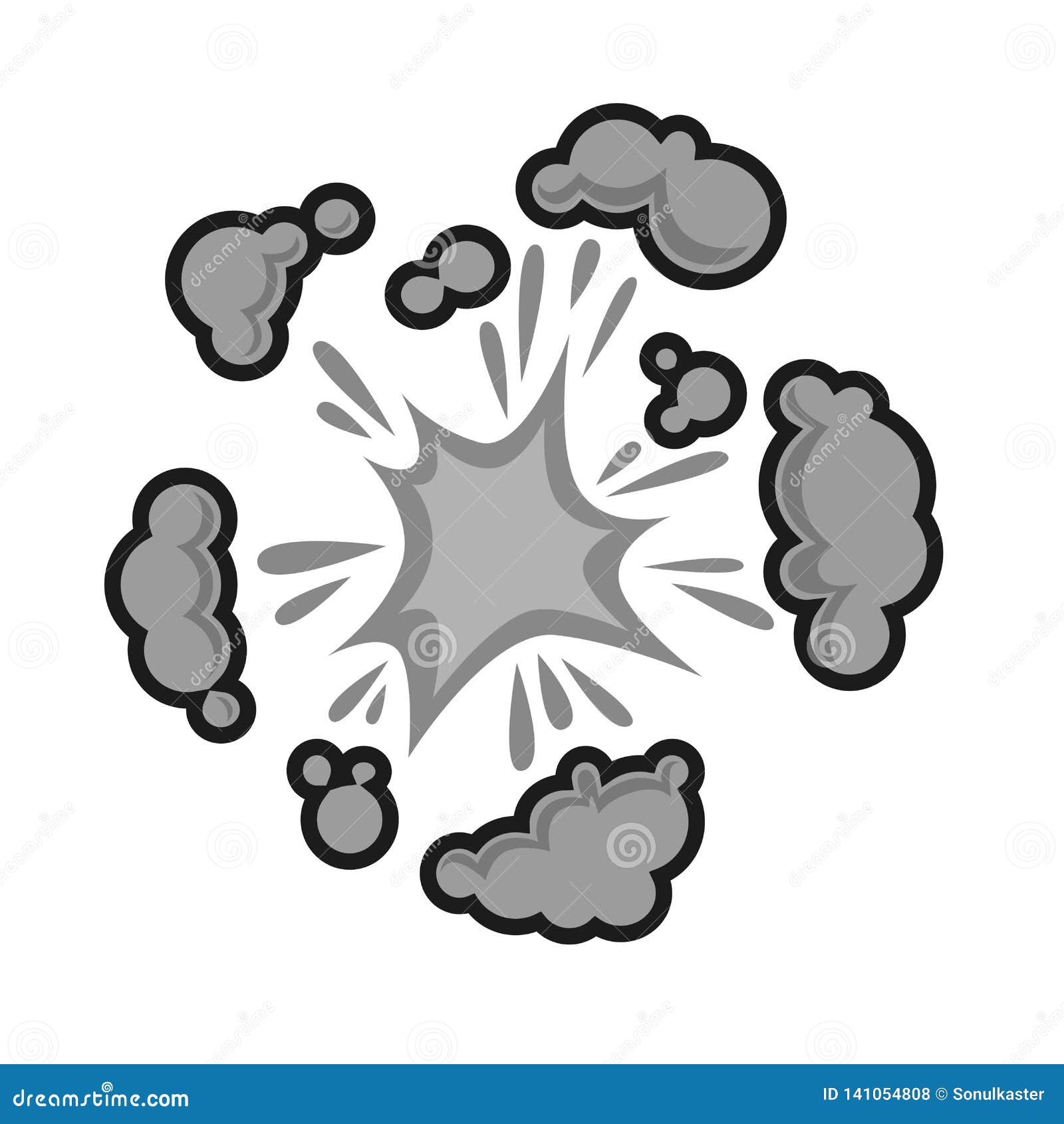 Pow Bubble Sound Blast Clouds for Cartoon or Comic Book with Explosions and  Puff Clouds Blasts Stock Vector - Illustration of explode, explosion:  141054808