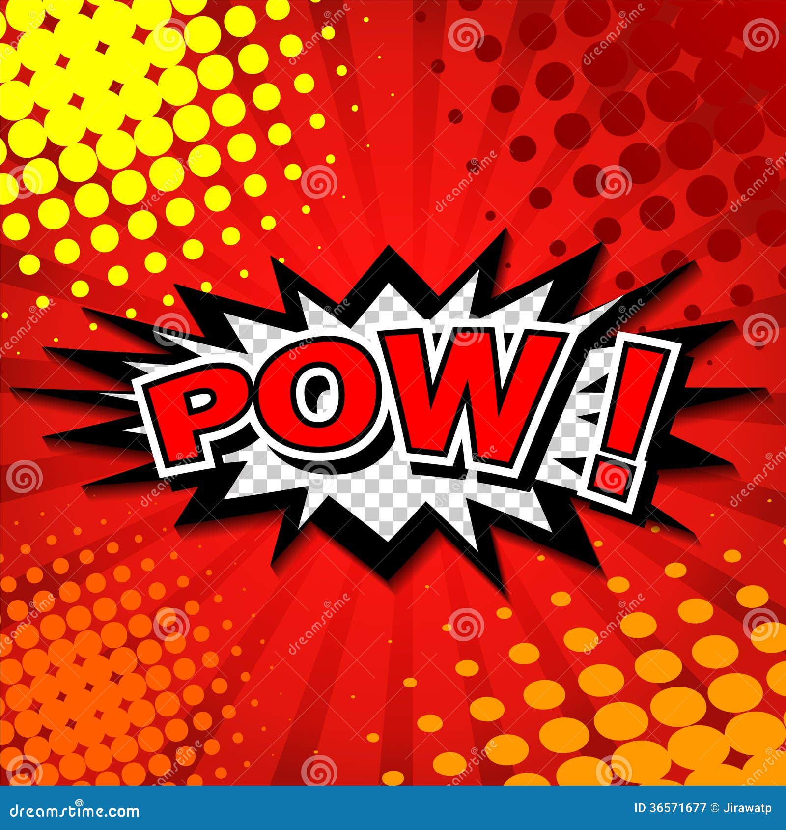 Pow! Comic Speech Bubble, Cartoon Stock Vector Illustration of hero, blast 36571677