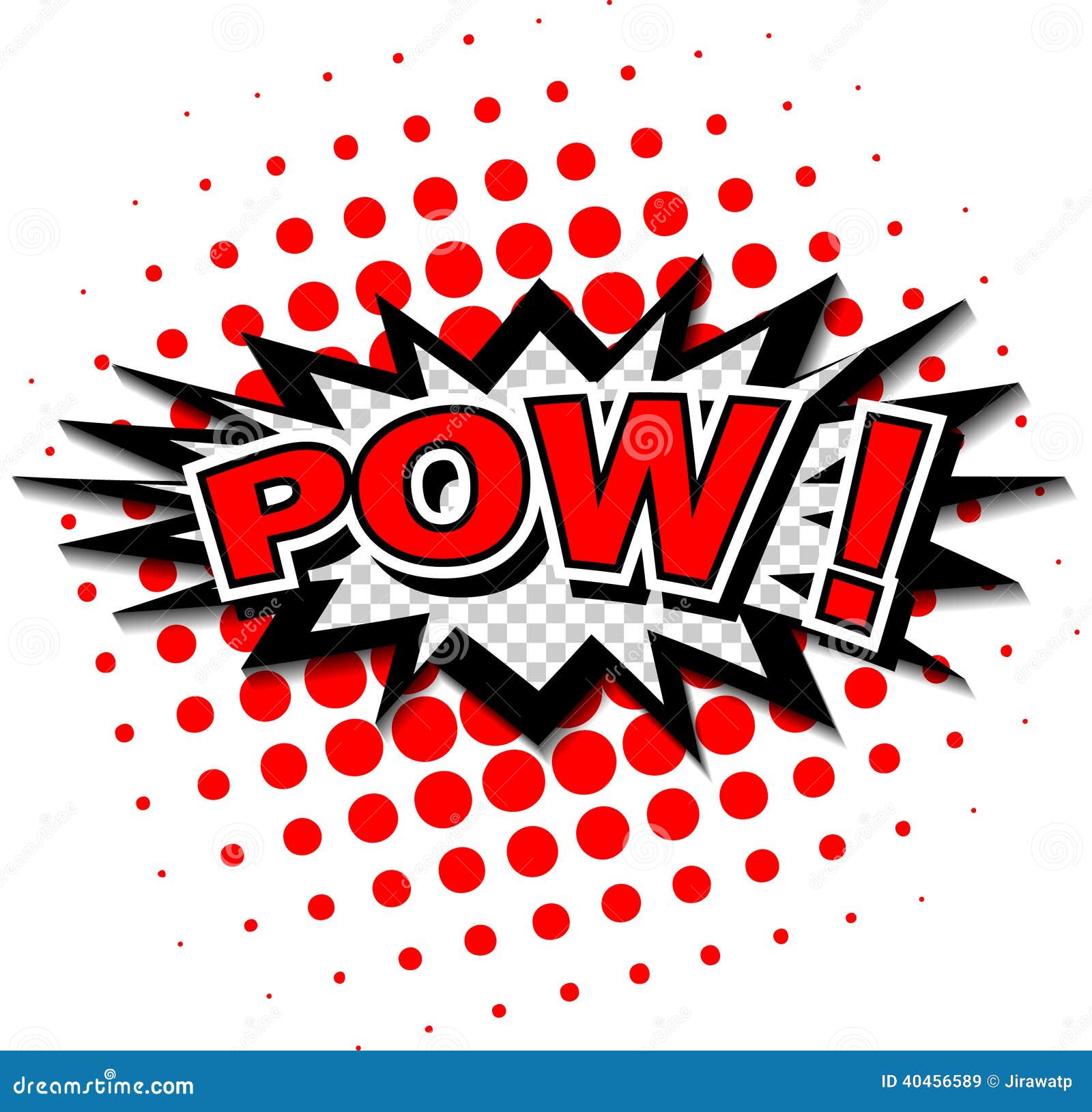Pow! Comic Speech Bubble, Cartoon. Stock Vector Illustration of bang, comic 40456589