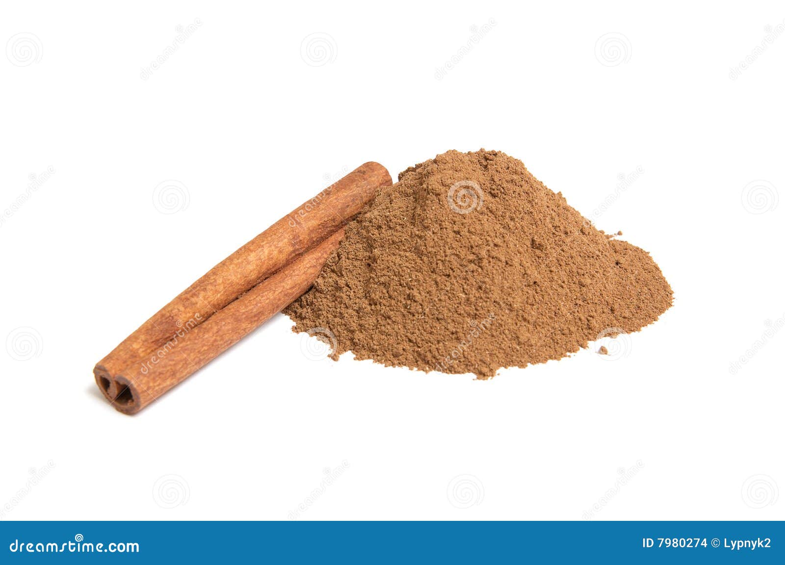Powder Of Cinnamon On White Background. Stock Photo Image of recipe