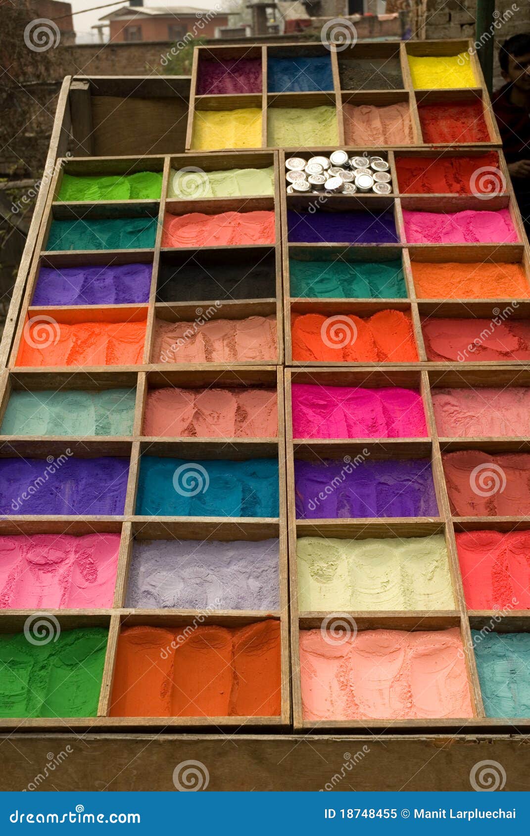 Powder dyes , Nepal. stock image. Image of bright, colorful 18748455