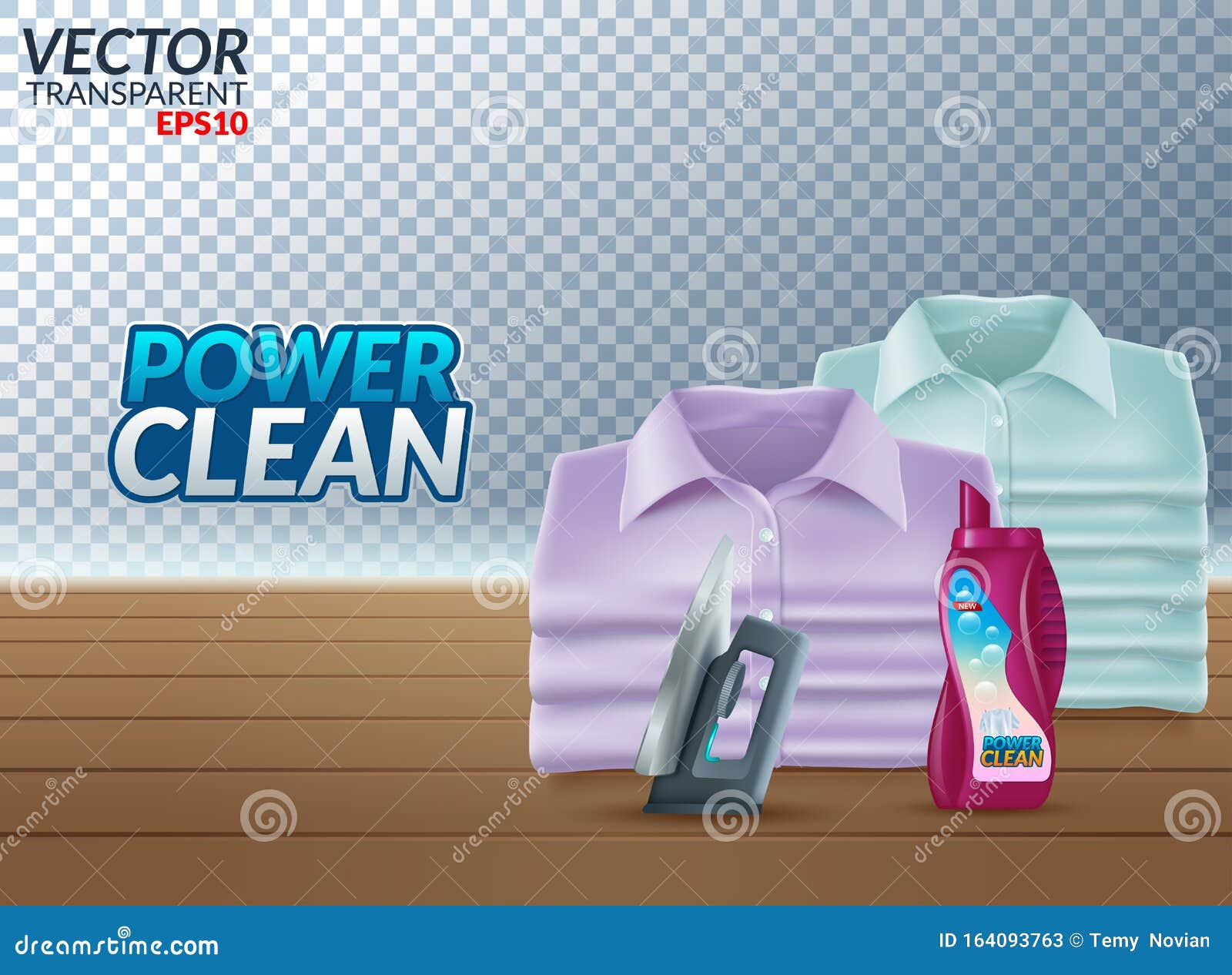 Powder Laundry Detergent Advertising Poster. Vector Realistic