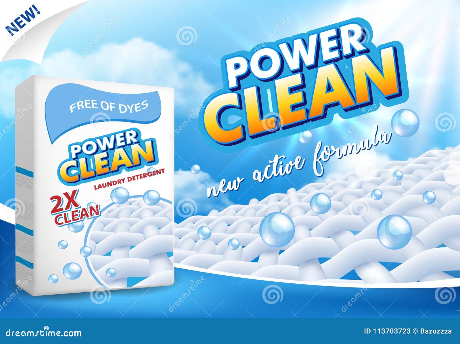 powder laundry detergent advertising  