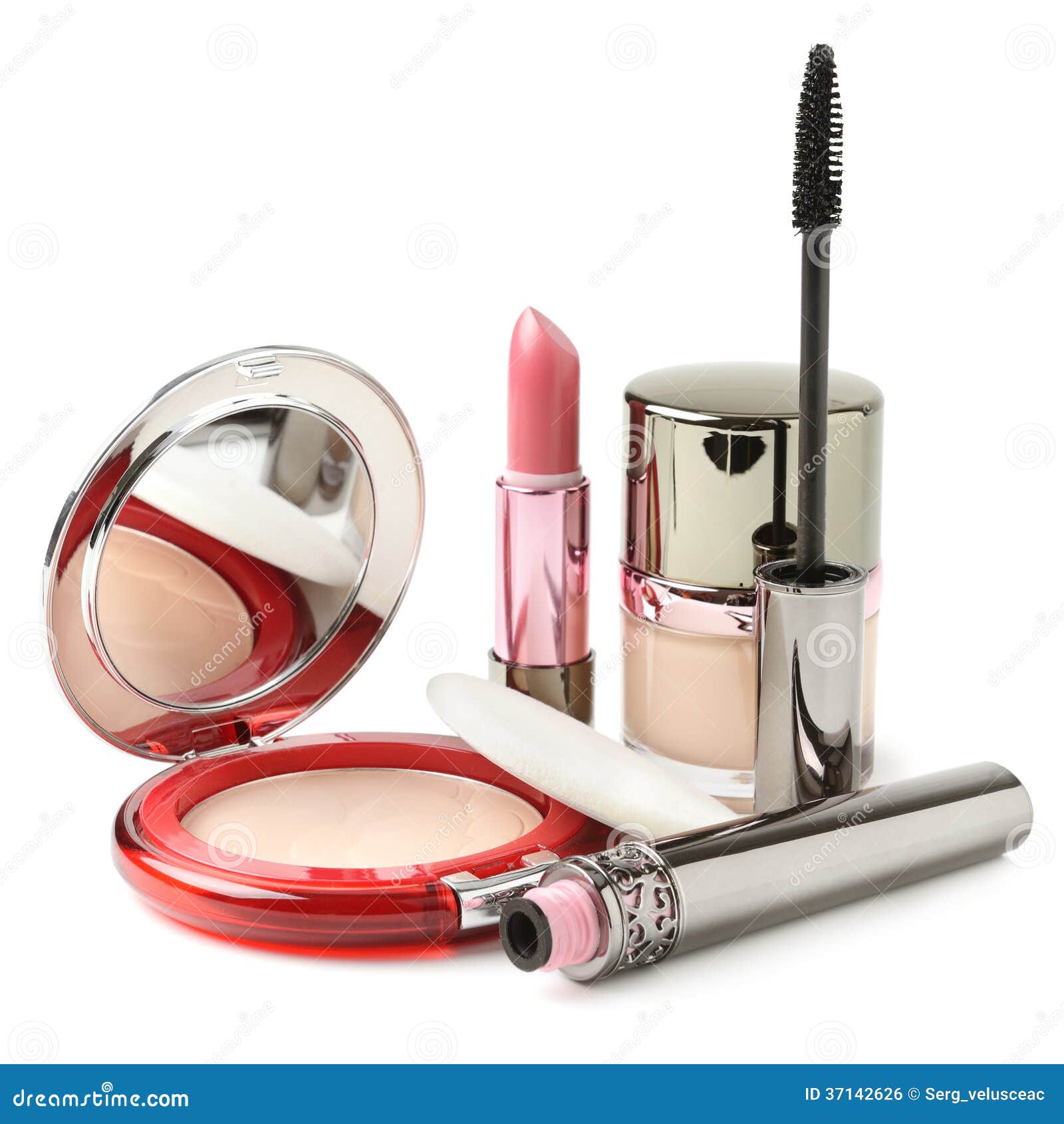 Powder, Lipstick, Mascara, Face Cream Stock Photo Image of cream