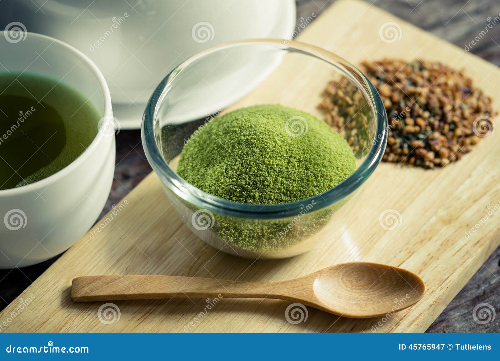 Powdered green tea stock image. Image of filtered, elite 45765947