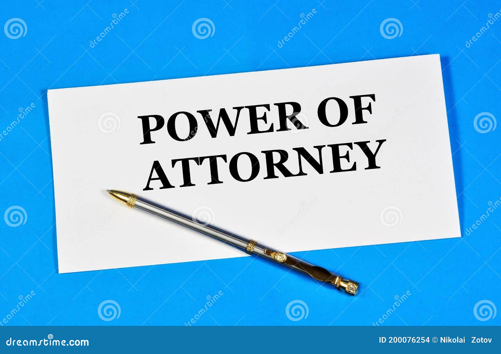 Power Of Attorney â€” A Document, Written Authorization To Represent Or