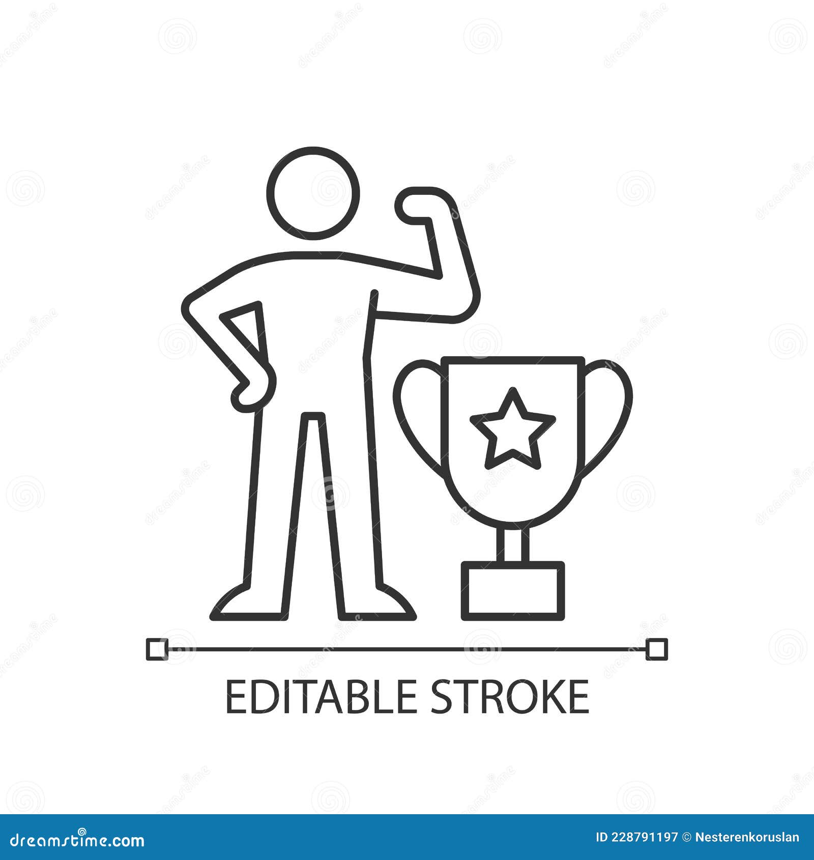 power-based motivation linear icon