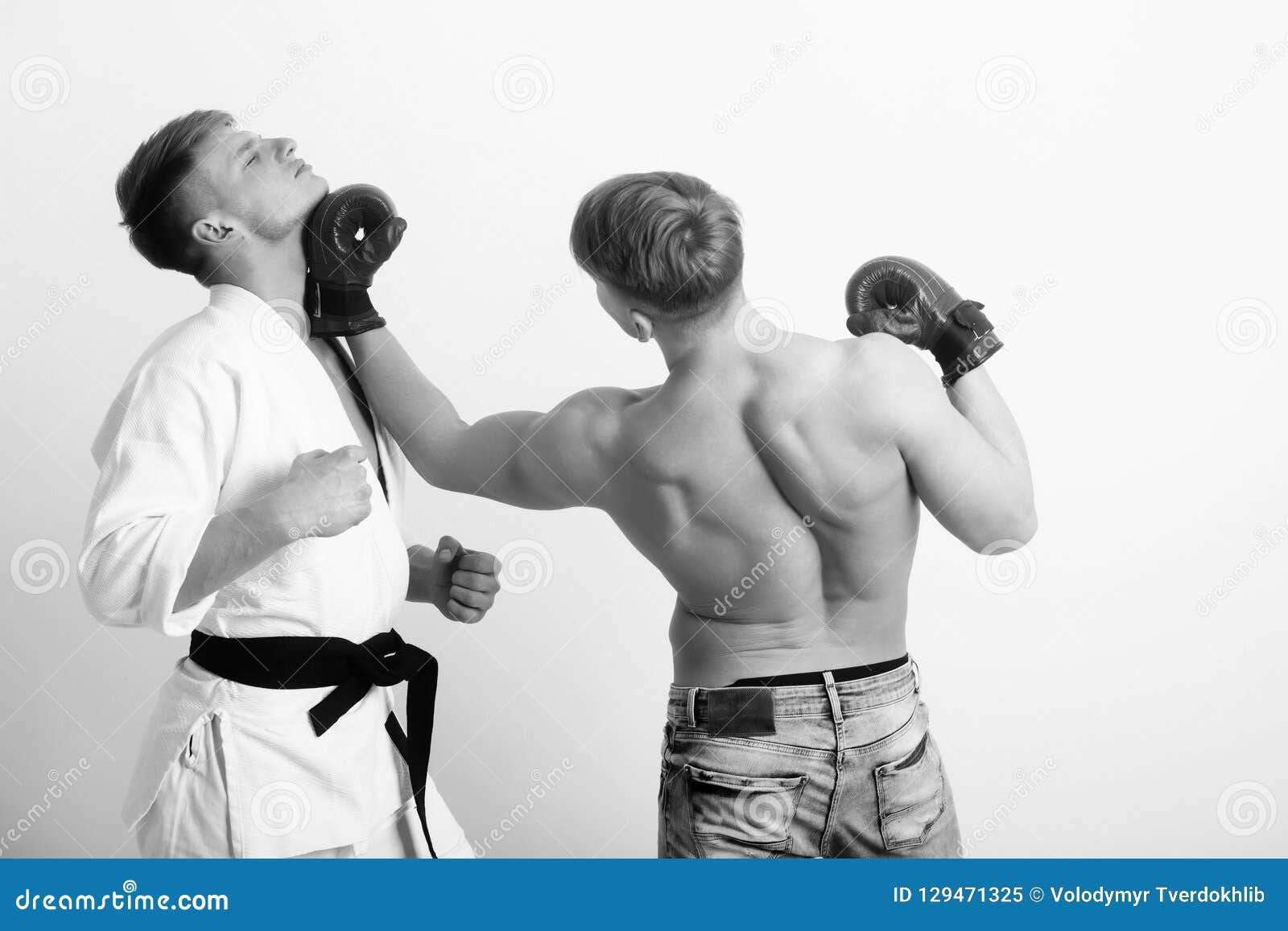 Nude Men Boxing