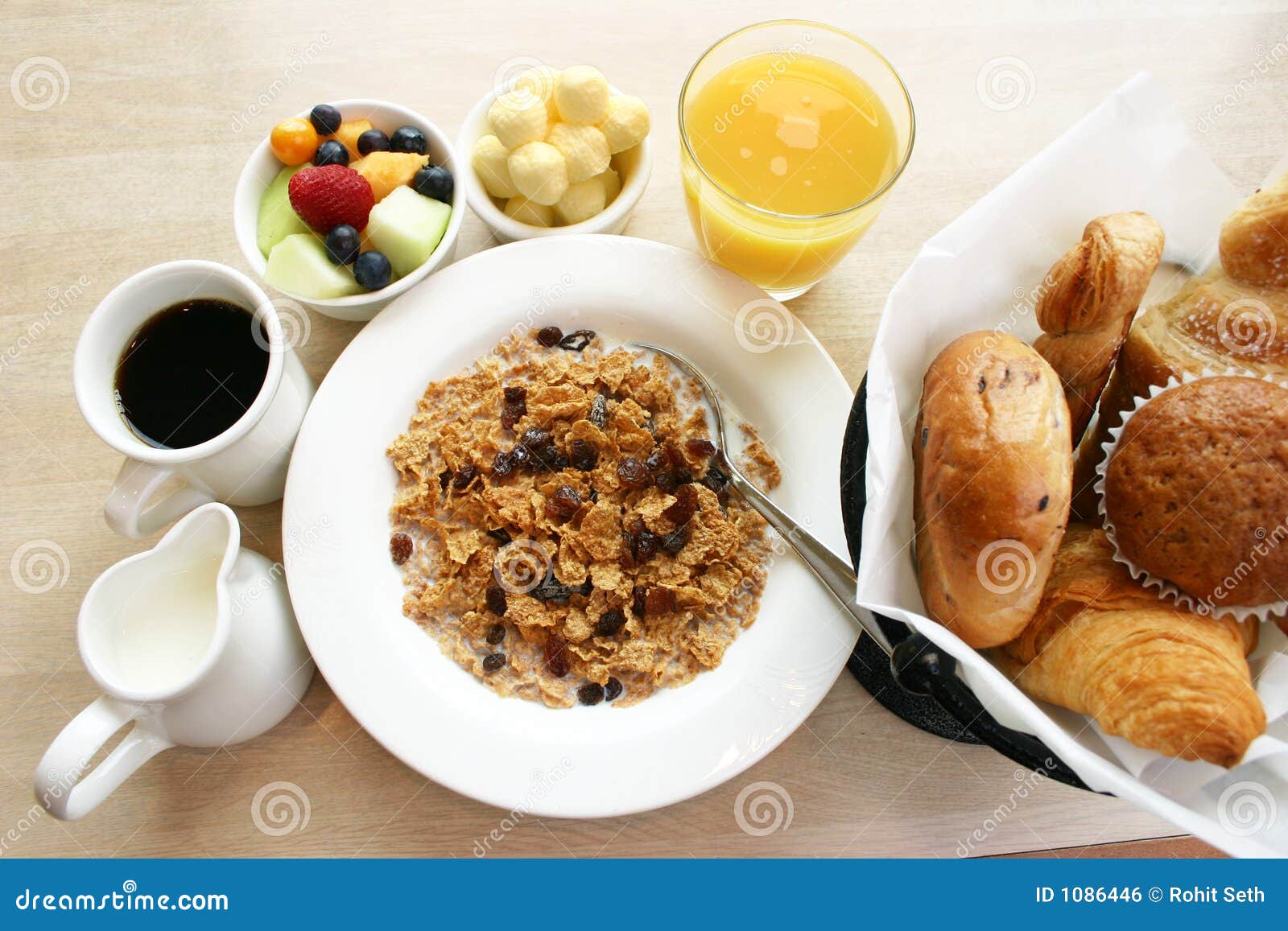 Power Breakfast stock photo. Image of raisin, breakfast 1086446