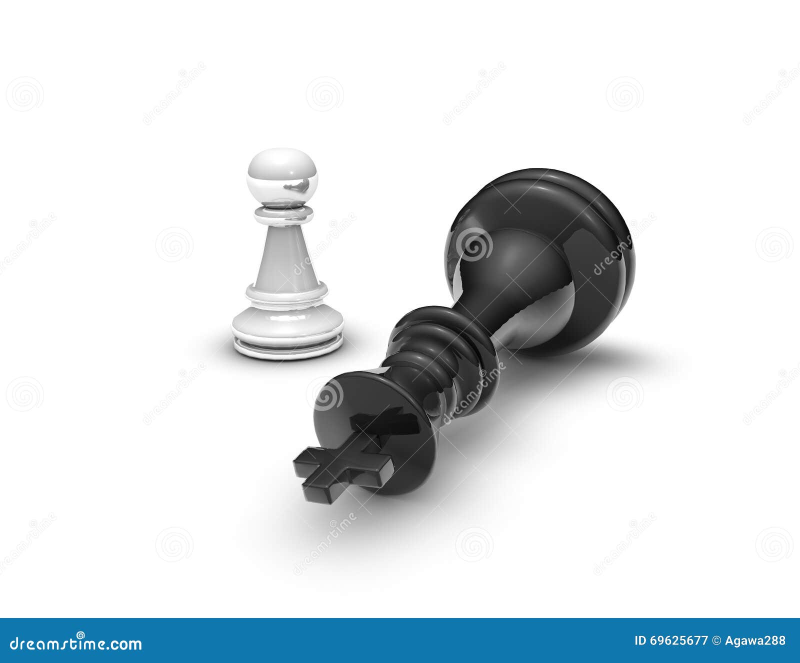 Power Concept With Chess Pawn And Ches King Stock - 