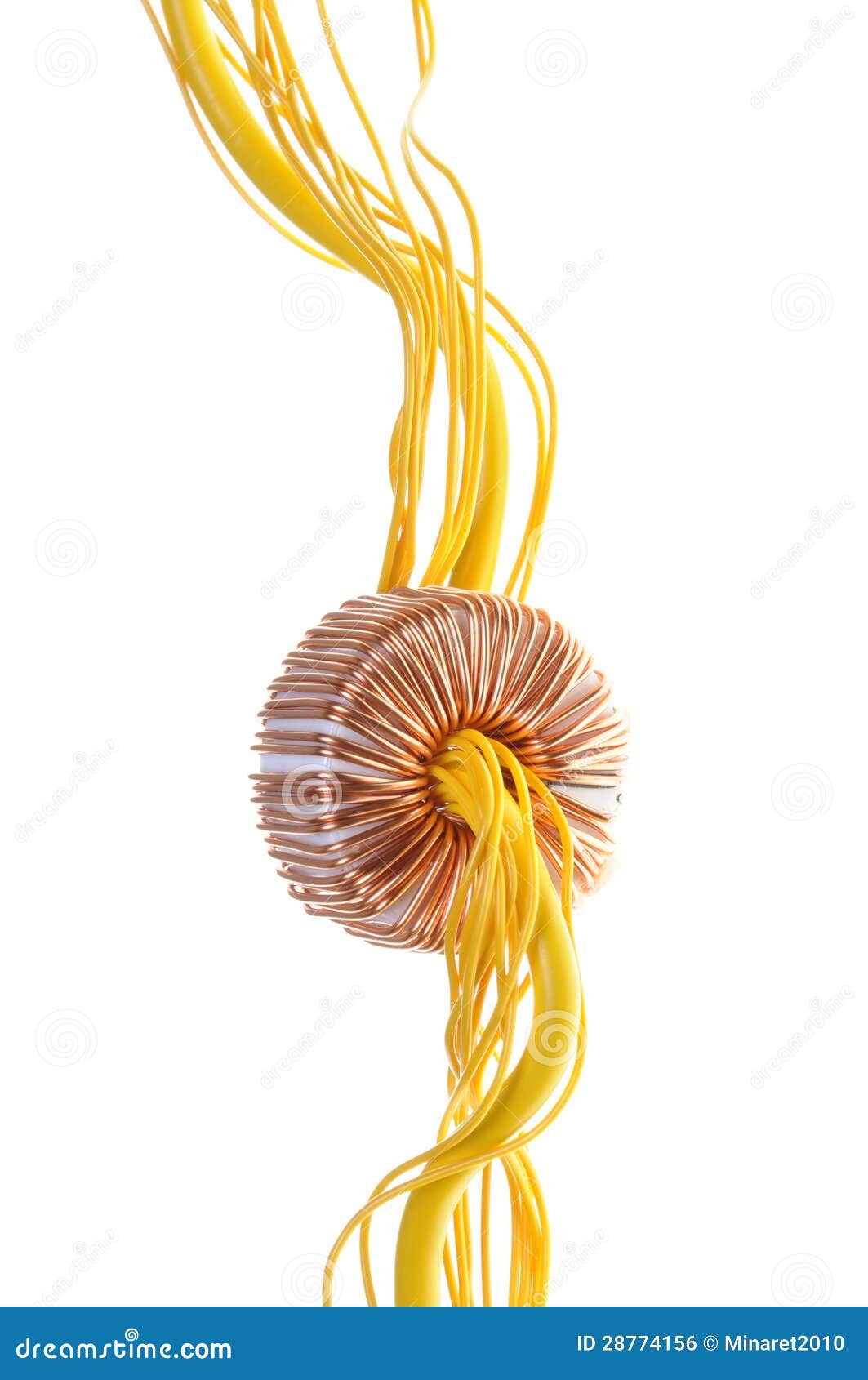 Power Consumption in the Industry, Cable Line and Coil Stock Photo