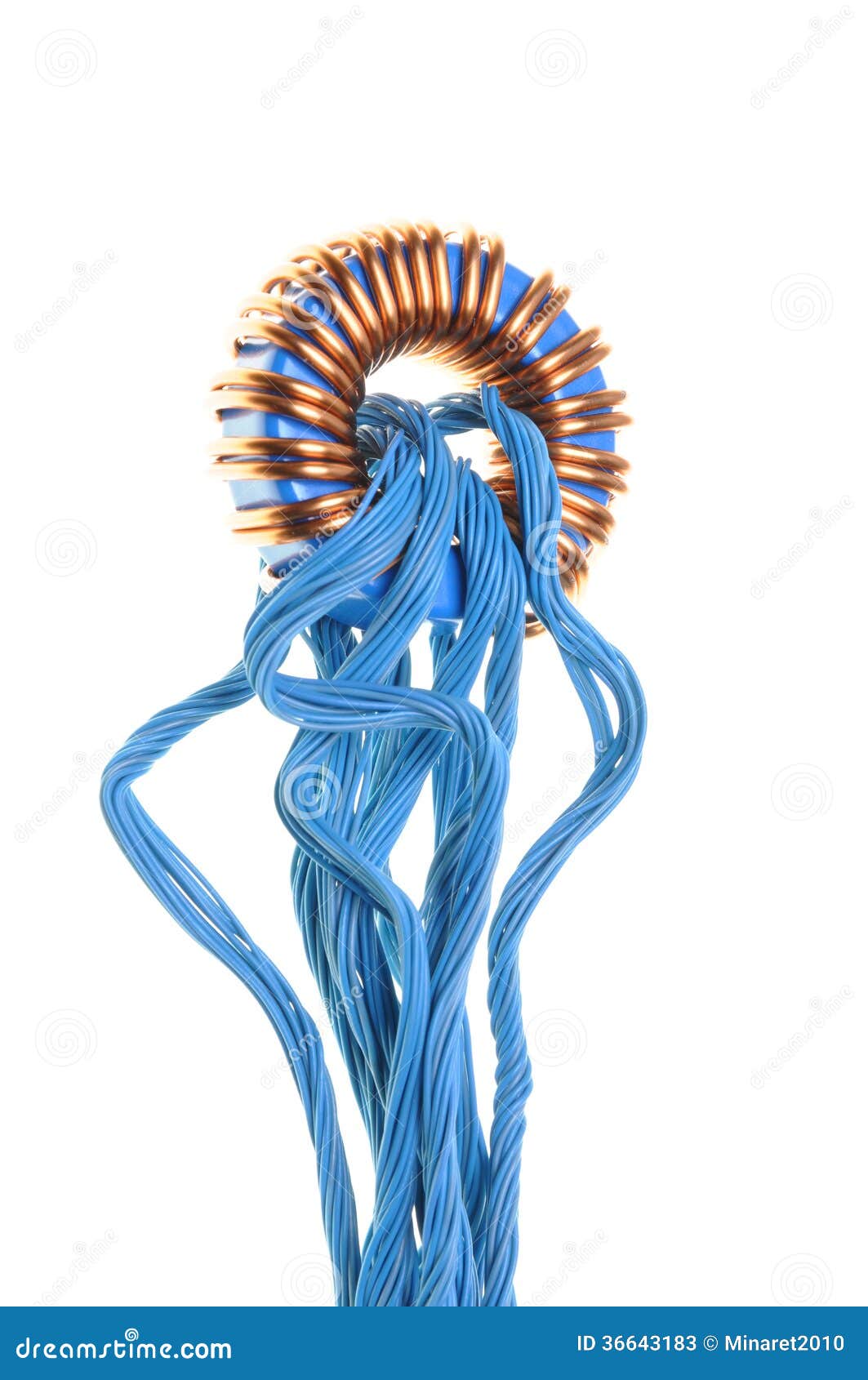 Power Consumption in the Industry, Electric Line and Coil Stock Image