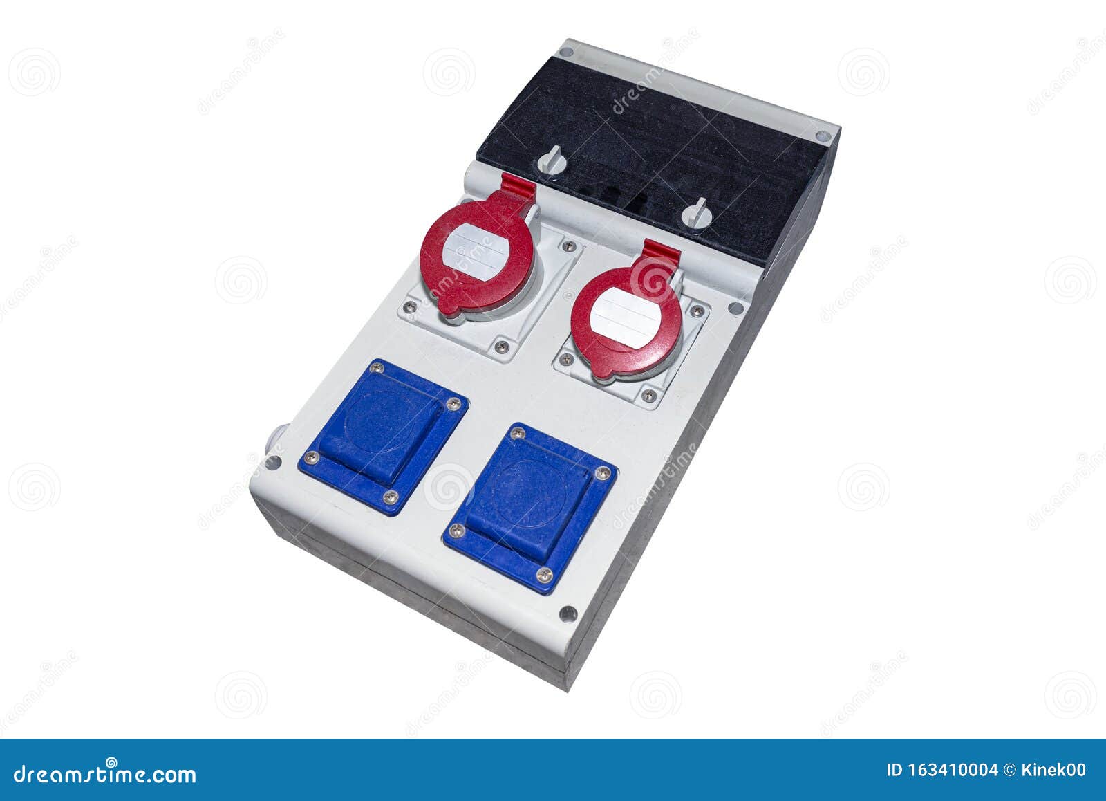 Power Distribution Box, One and Three Phases, Isolated on a White