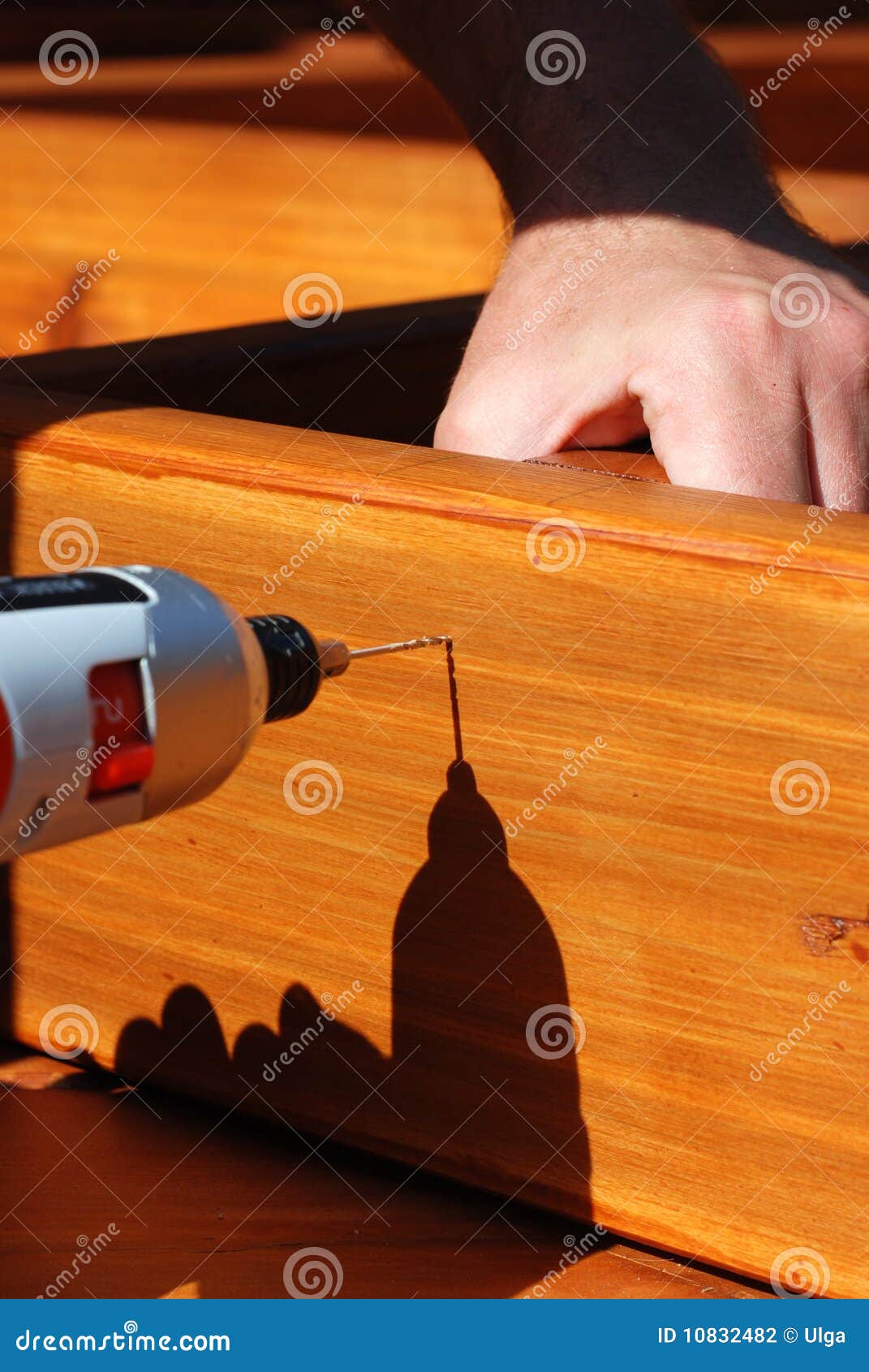 Power Drill stock photo. Image of hand, contractor, construction 10832482
