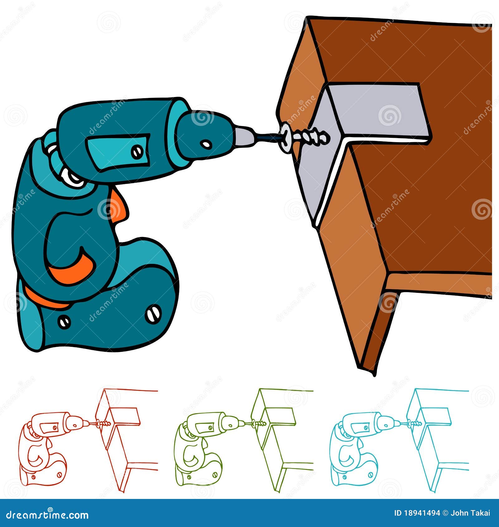 Power Drill Cartoon 37573255