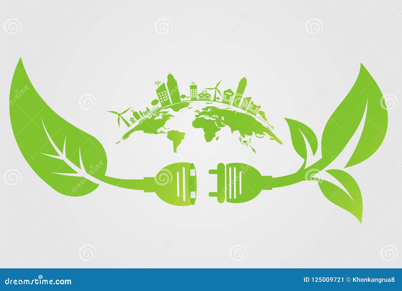 power ecology plug green cities help the world with eco-friendly concept ideas.