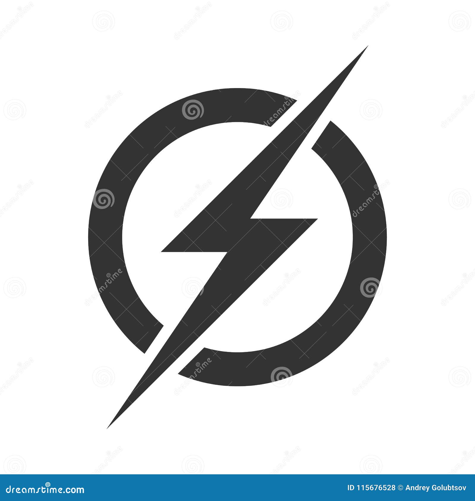 power lightning logo icon.  electric fast thunder bolt  