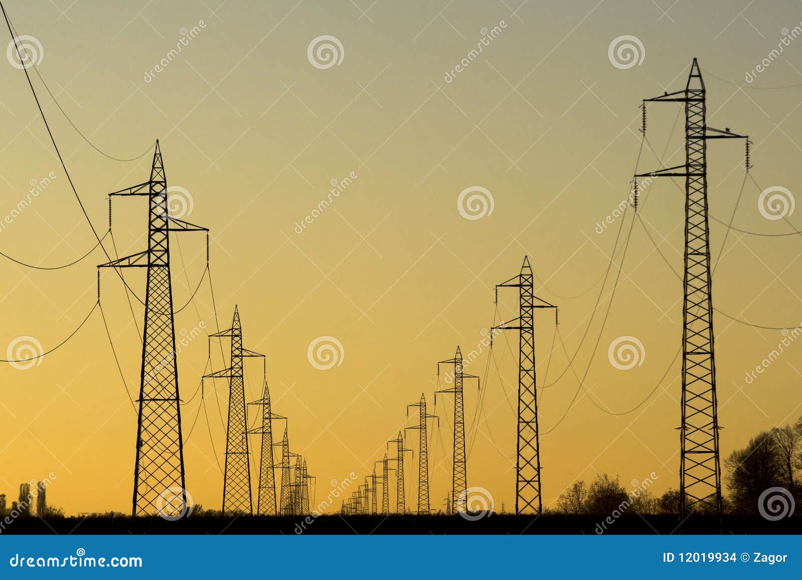 Power line stock photo. Image of power, structure, distribution 12019934