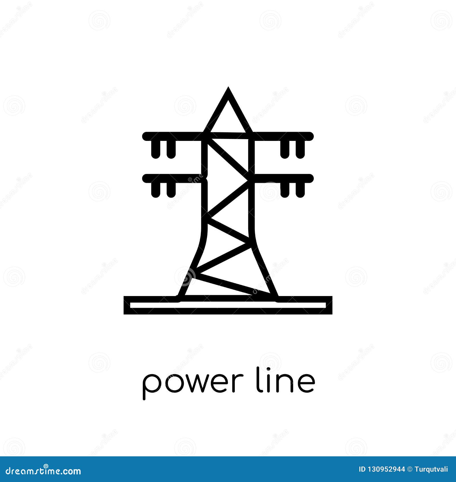 Power Line Icon From Industry Collection. Stock Vector - Illustration