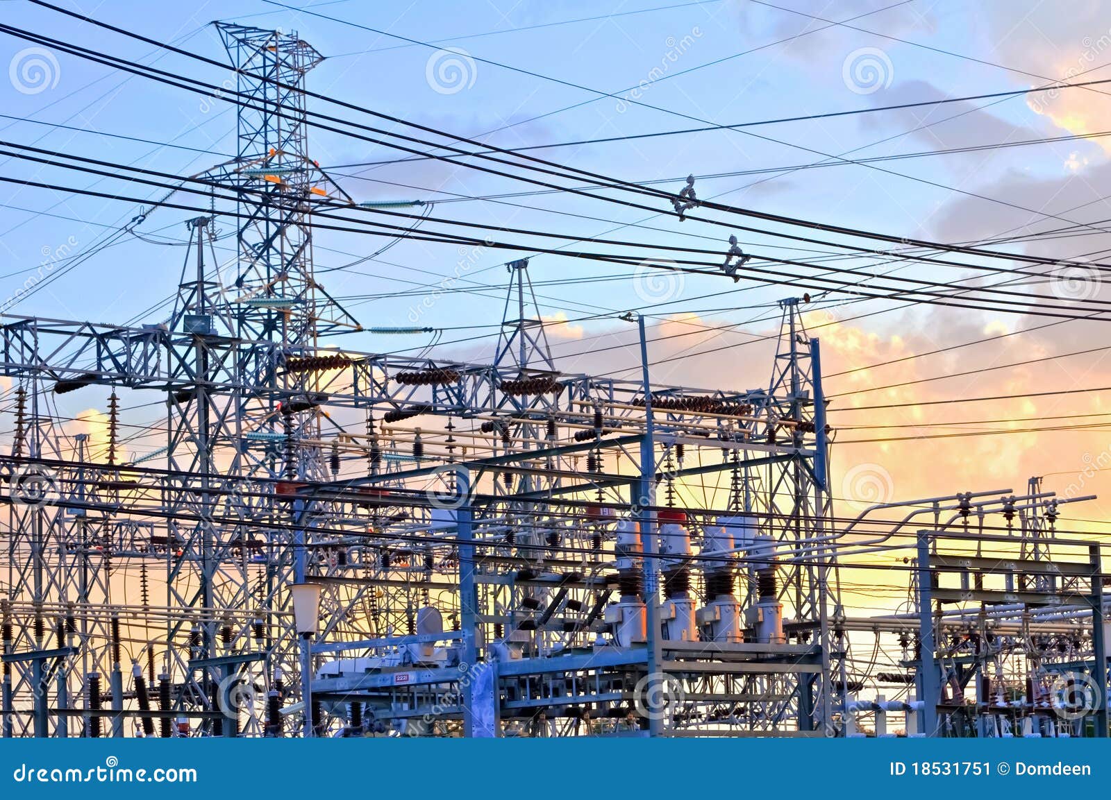 Power plant stock image. Image of line, dangerous, station 18531751