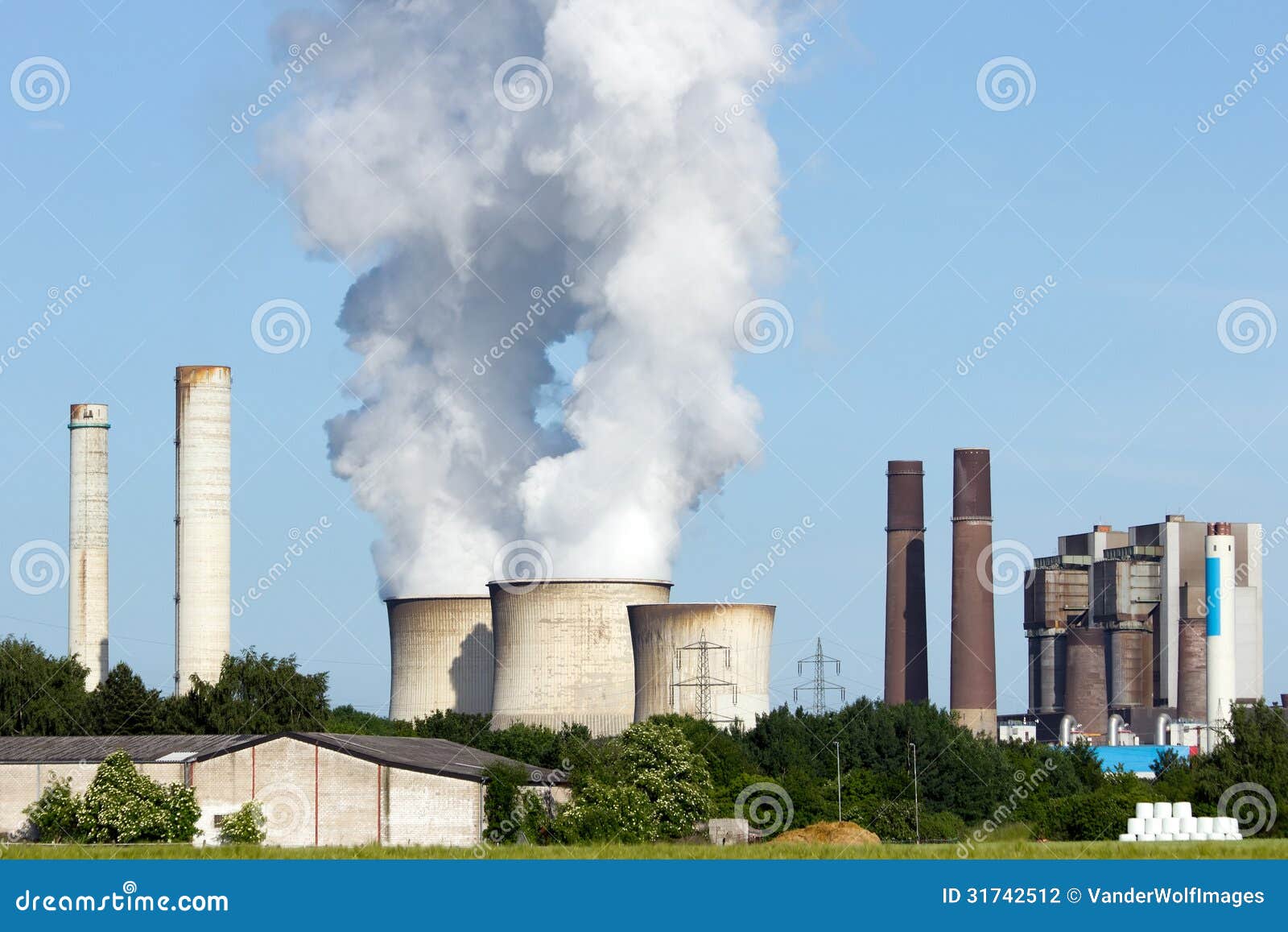 Brown Coal Power Plant Emission Stock Photo Image of environment